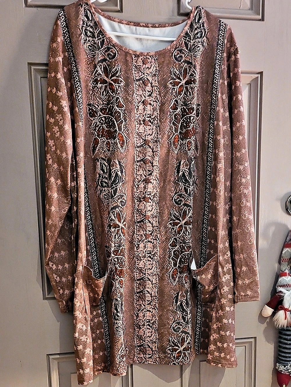 Floral Print Long Sleeve Tunic